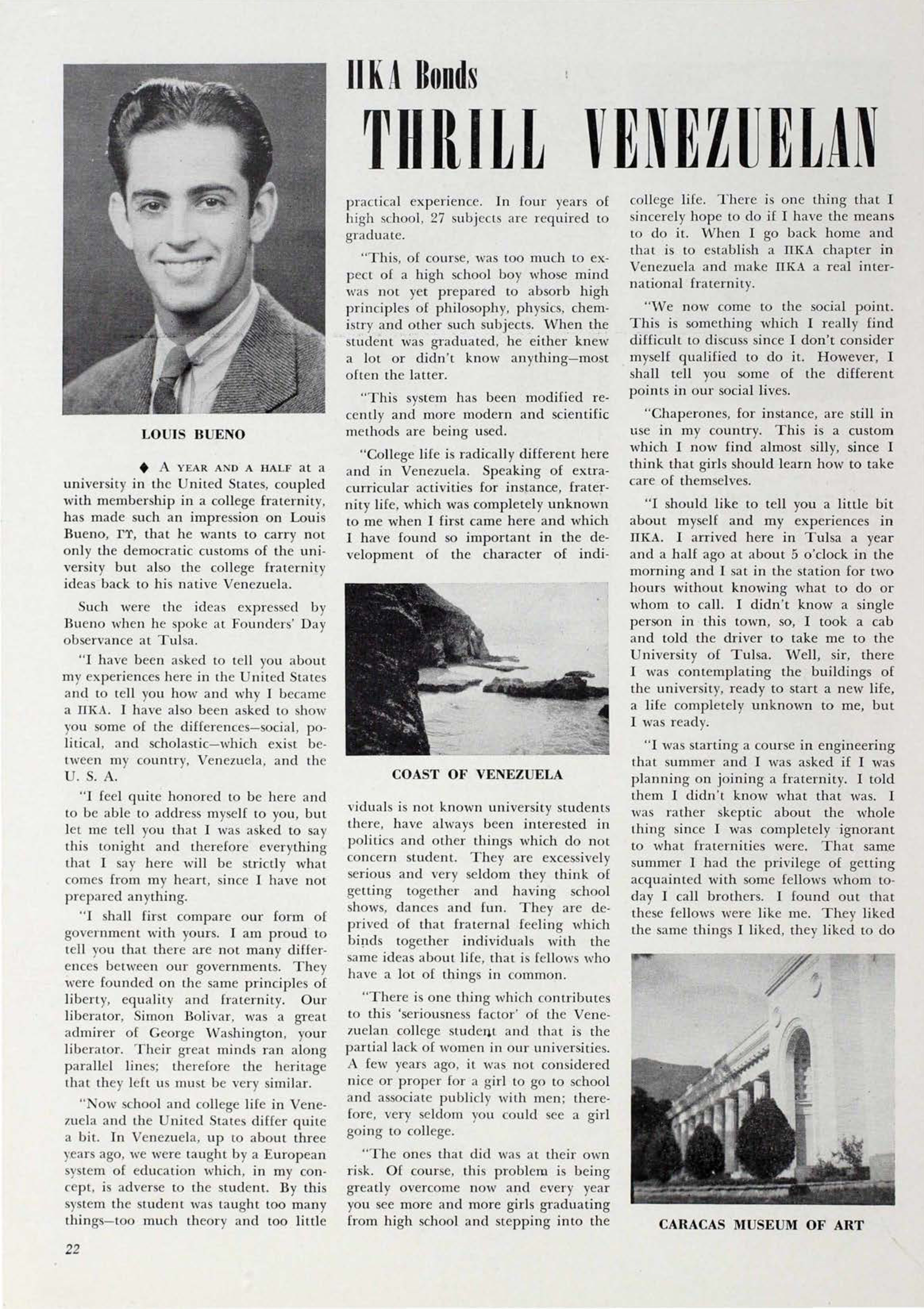 Pi Kappa Alpha Bonds Thrill Venezuelan